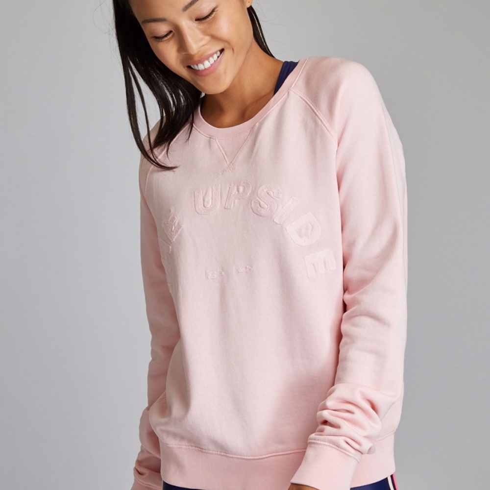 “the upside” pink sweatshirt